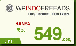WpIndoFreeAds, Web Instant Iklan Baris Gratis Berbasis Wordpress