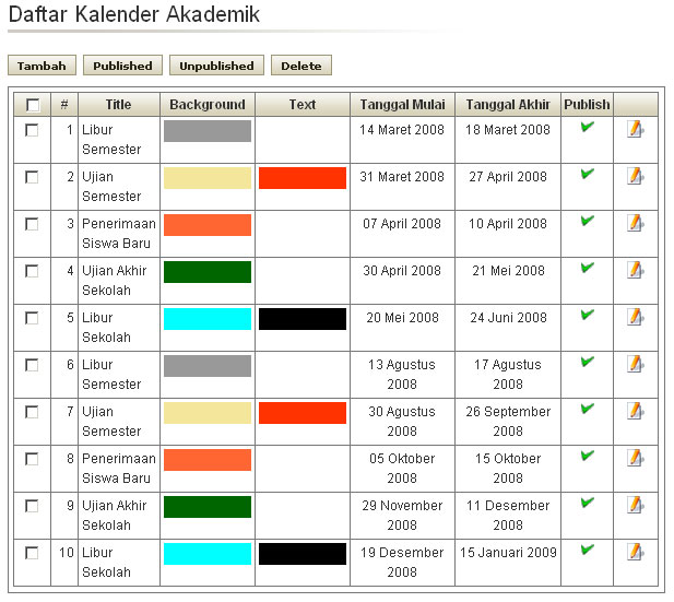 kelola kalender akademik