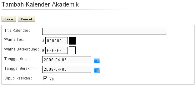 kelola kalender akademik