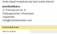 fitur website instant indocompany: kontak kami